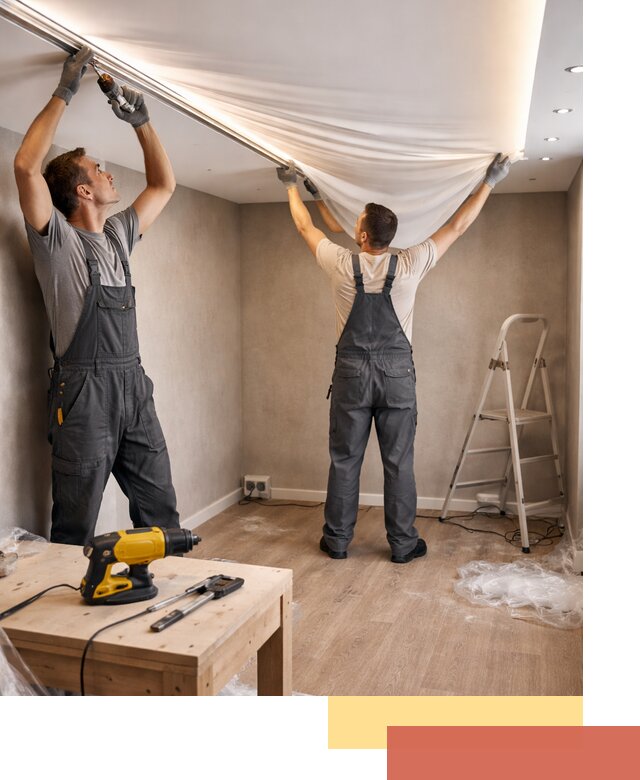 Монтаж натяжного потолка с подсветкой в Дюртюли цена и сроки