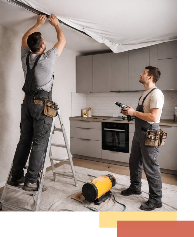 Монтаж натяжного потолка на кухне в Дюртюли