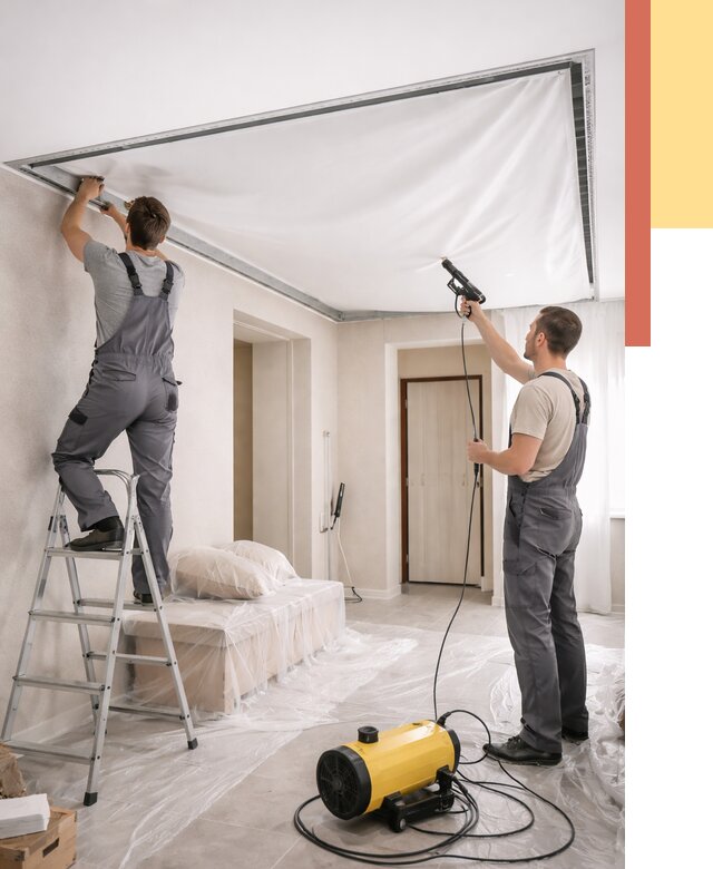 Монтаж натяжного потолка в прихожей в Дюртюли от 2763 руб. под ключ | ОТДЕЛОЧНИК-Дюр