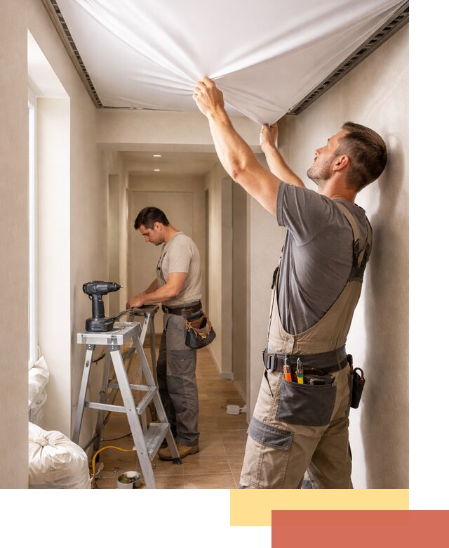 Монтаж натяжного потолка в прихожей в Дюртюли