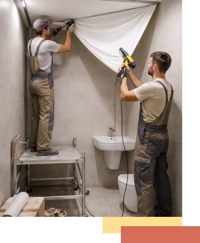 Монтаж натяжного потолка в санузле в Дюртюли