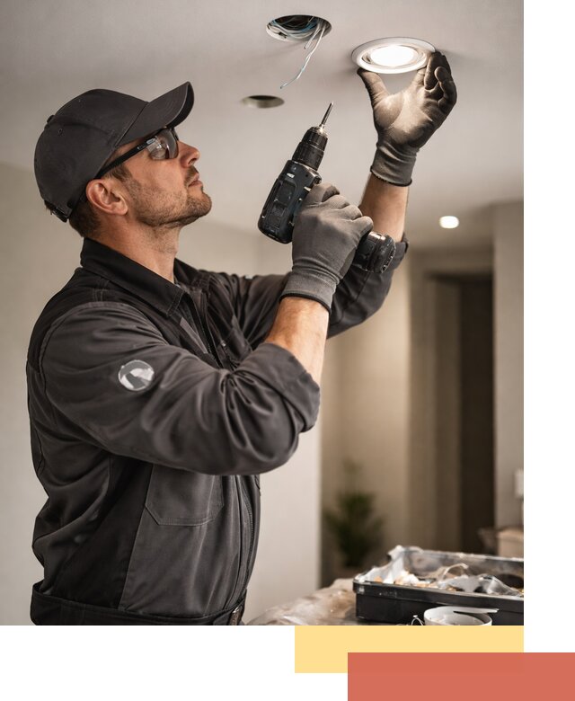 Установка точечных светильников в натяжной потолок в Дюртюли