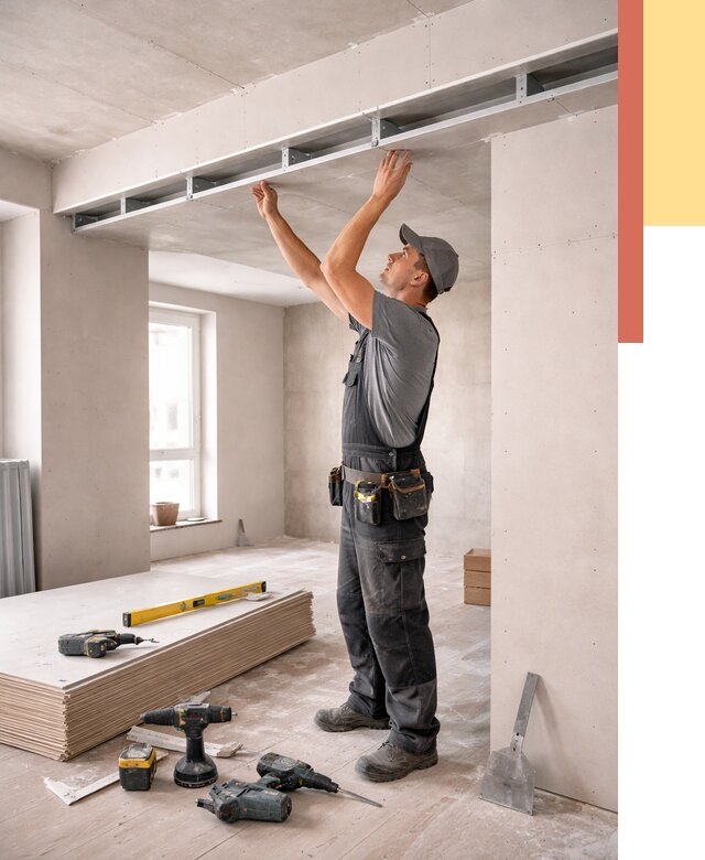 Потолок из гипсокартона с нишей в Дюртюли от 1303 руб. под ключ | ОТДЕЛОЧНИК-Дюр