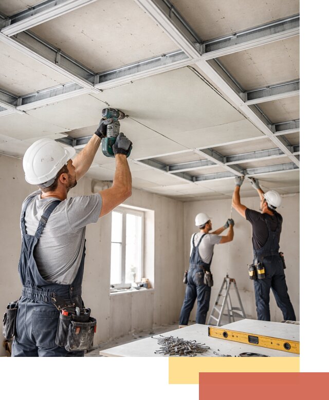 Кессонный потолок из гипсокартона под ключ в Дюртюли