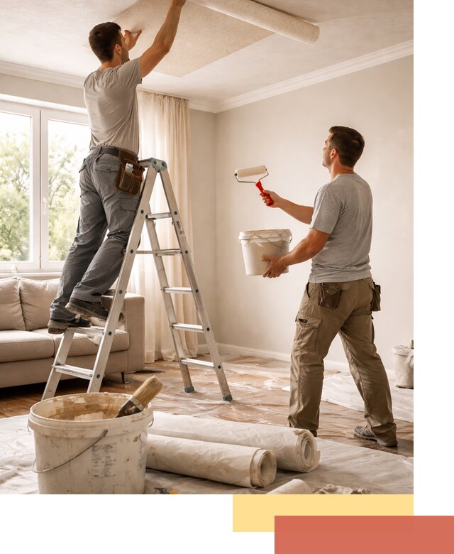 Поклейка обоев на потолок в Дюртюли — качественно и быстро