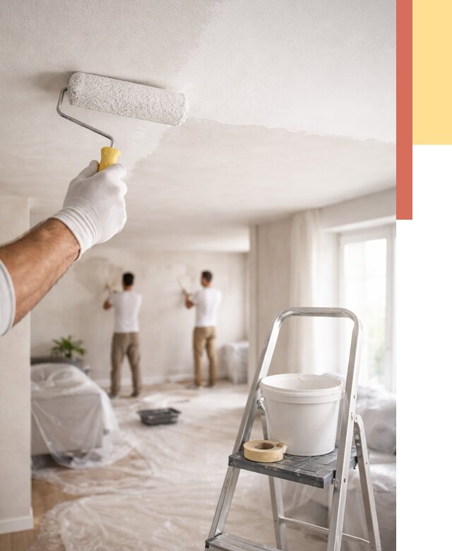 Покраска потолка акриловой краской в Дюртюли от 2606 руб. | ОТДЕЛОЧНИК-Дюр