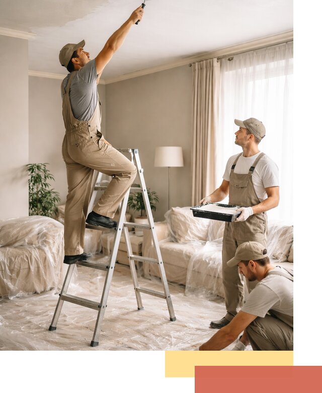 Покраска потолков акриловой краской в Дюртюли качественно и быстро