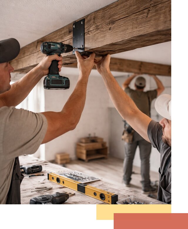 Монтаж декоративных потолочных балок в Дюртюли