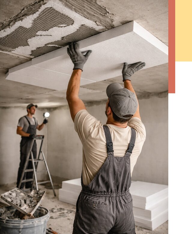 Утепление потолка пенопластом в Дюртюли от 4691 руб/м2 — недорого и быстро | ОТДЕЛОЧНИК-Дюр